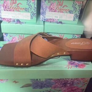 Forever new tan leather sandals